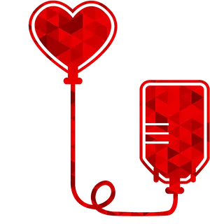 Blood Donation Heartand Bag Icon PNG image