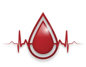 Blood Donation Heartbeat Icon PNG image