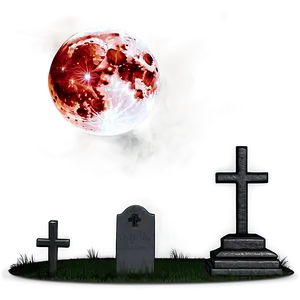 Blood Moon And Cemetery PNG Hlk65 PNG