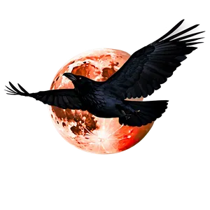 Blood Moon And Raven PNG 44