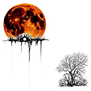 Blood Moon Halloween Night Png Ylo67 PNG image