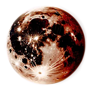 Blood Moon In Dark Sky PNG 06112024
