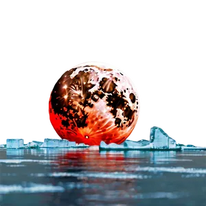 Blood Moon Over Ice Png Dmq PNG image