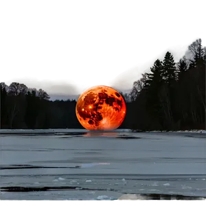 Blood Moon Over Ice Png Nnl PNG image