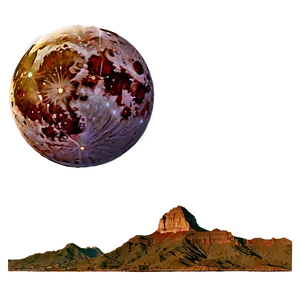 Blood Moon Over Mountains Png 19 PNG image