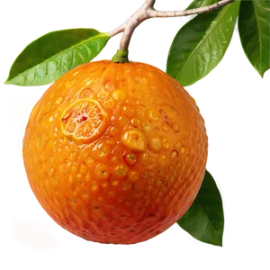 Blood Orange On Branch PNG Vbq