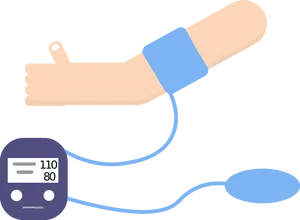 Blood Pressure Monitor Illustration PNG image