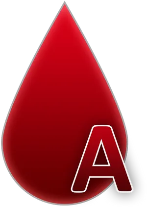 Blood Type A Drop Icon PNG image