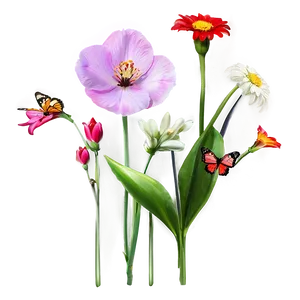 "bloom Brilliance: Colorful Flower PNG" D