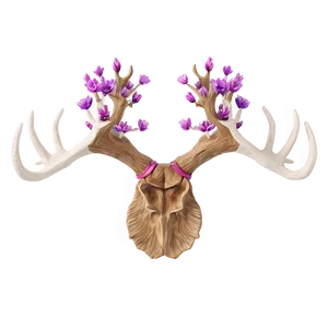 Blooming Antler Scene PNG 06212024 PNG