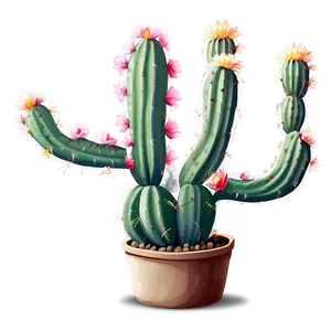Blooming Cactus PNG 9