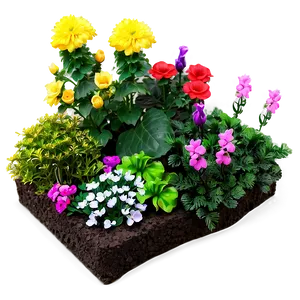 Blooming Flower Bed PNG 06272024