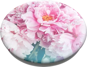 Blooming Pink Peony Flower PNG image