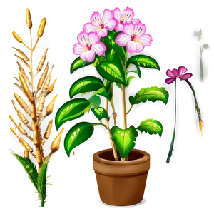 Blooming Plant Clipart PNG Qhy66 PNG