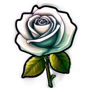 Blooming Rose Sticker Png 05252024 PNG image