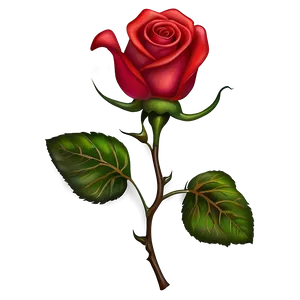 Blooming Rose Tattoo Template PNG 64 PNG