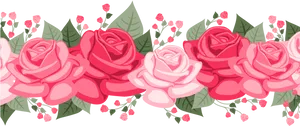 Blooming Roses Vector Banner PNG image