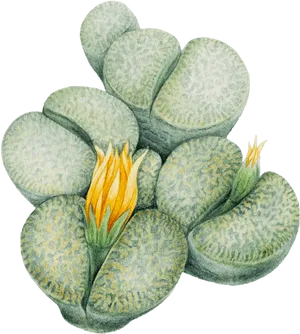 Blooming Succulent Illustration.png PNG image