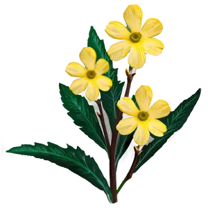 Blooming Yellow Flowers PNG 06122024