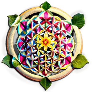 Blossoming Flower Of Life Art Png Njd PNG image