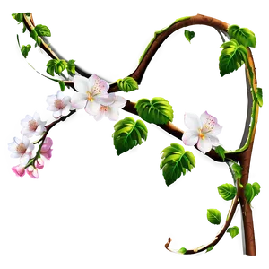 Blossoming Vine Branch PNG image