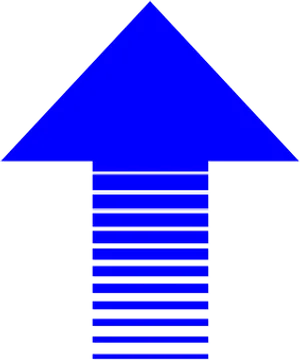 Blue Abstract Arrow