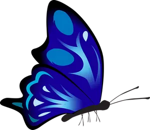 Blue Abstract Butterfly PNG image
