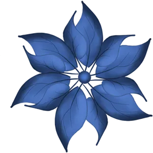 Blue Abstract Flower Art PNG image