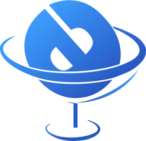 Blue Abstract Globe Logo