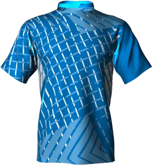 Blue Abstract Pattern Shirt3 D Render PNG image