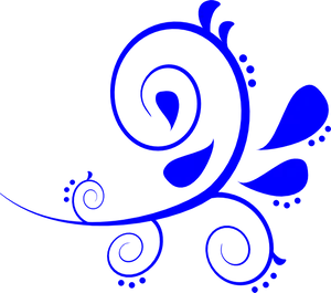 Blue Abstract Swirl Design PNG image