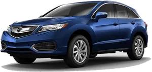 Blue Acura R D X S U V Profile View PNG image