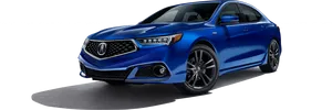 Blue Acura Sedan Profile View PNG image