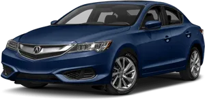 Blue Acura Sedan Profile View PNG image