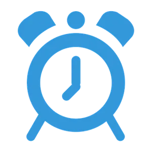 Blue Alarm Clock Icon