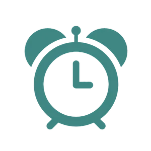 Blue Alarm Clock Icon PNG image