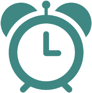 Blue Alarm Clock Icon PNG image