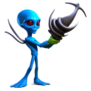 Blue Alien Cartoon Png 06282024 PNG image