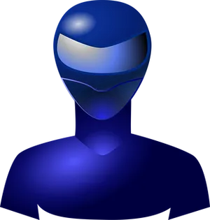 Blue Alien Visor Graphic