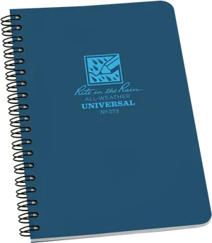 Blue All Weather Notebook Spiral Bound PNG image