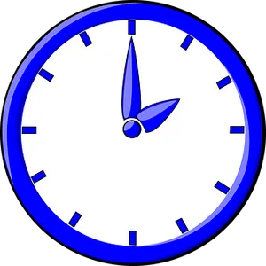 Blue Analog Clock PNG image