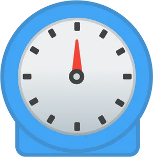 Blue Analog Clock Icon PNG