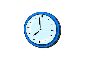 Blue Analog Wall Clock PNG image