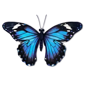 Blue And Black Butterfly PNG 74