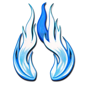 Blue And White Flames PNG Rpl90 PNG