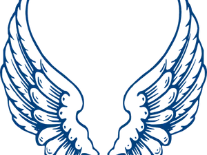 Blue Angel Wings Vector Art PNG image