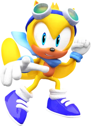 Blue_ Animated_ Hedgehog_ Pose PNG image