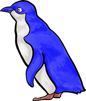 Blue Animated Penguin