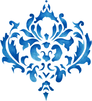 Blue Arabesque Pattern PNG image