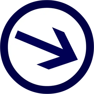 Blue Arrow Directional Sign PNG image